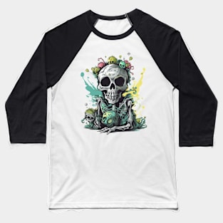 funny halloween skeleton Baseball T-Shirt